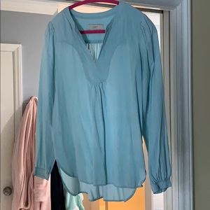 Loft light blue, flowy blouse